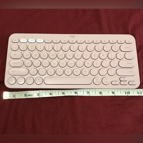 Logitech Logi K380 Wireless Bluetooth Rose Gold Pink Mac Apple Computer Keyboard - Picture 7 of 8